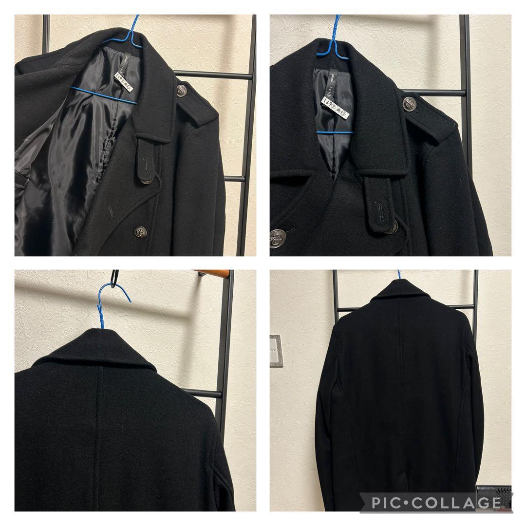 専用　glamb☆グラム　メンズ　ピーコート　ブラック☆サイズ4 クリーニング済