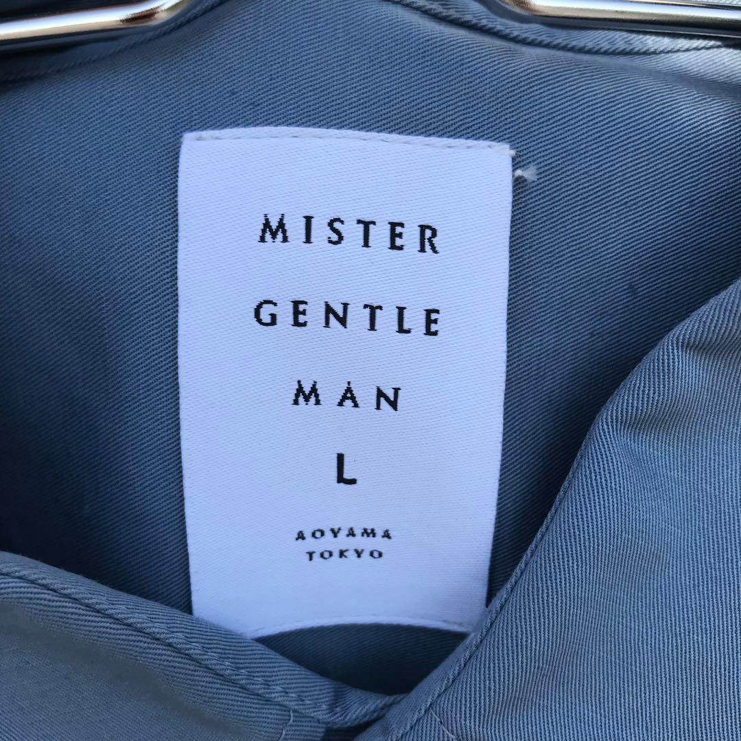 ミスタージェントルマン　オールインワン　つなぎ　L　ブルー　リネン