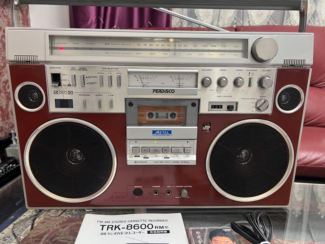 希少BTに変更可能日立ラジカセTRK-8600RM中古メンテナンス済み動作品美品
