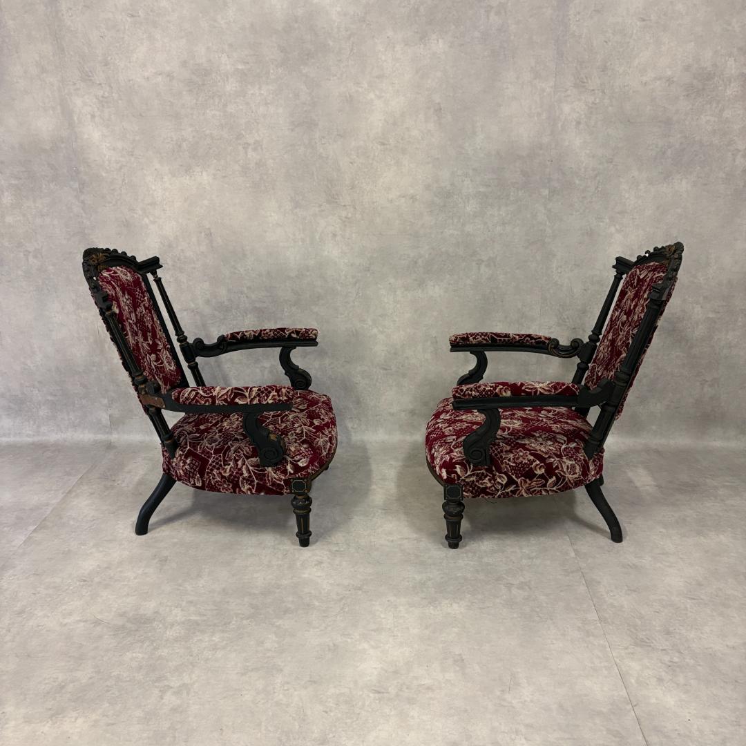 ネパール　パタン　アンティークアームチェア【B】