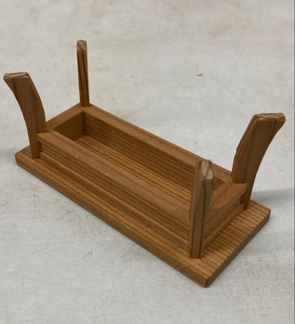 B535b 木地造 御所車置物　作者不詳　貴人乗り物　牛車　屋形車