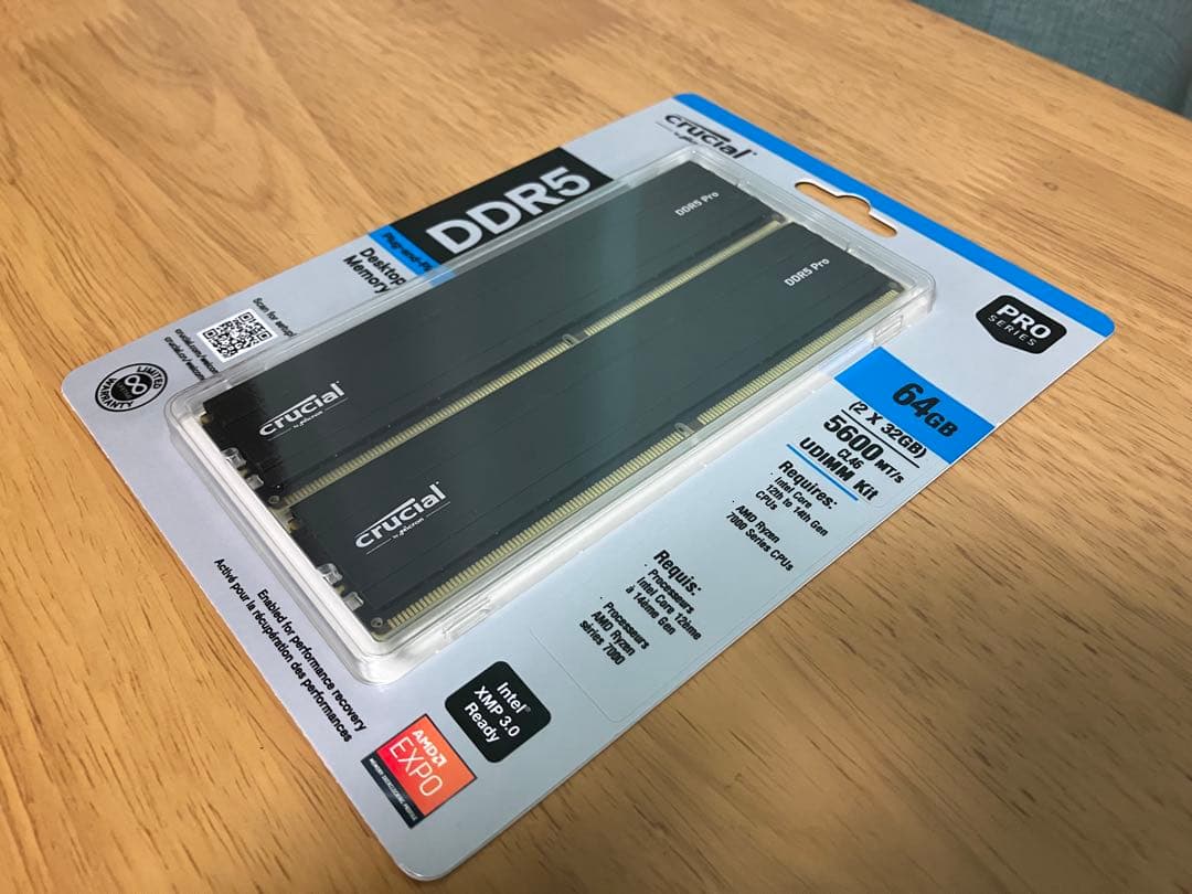 【新品未開封】crucial 64GBメモリー　CP2K32G56C46U5