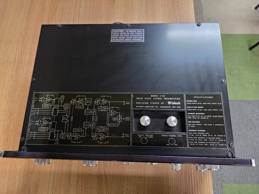 McIntosh C26 ステレオプリアンプ 本体(ジャンク)