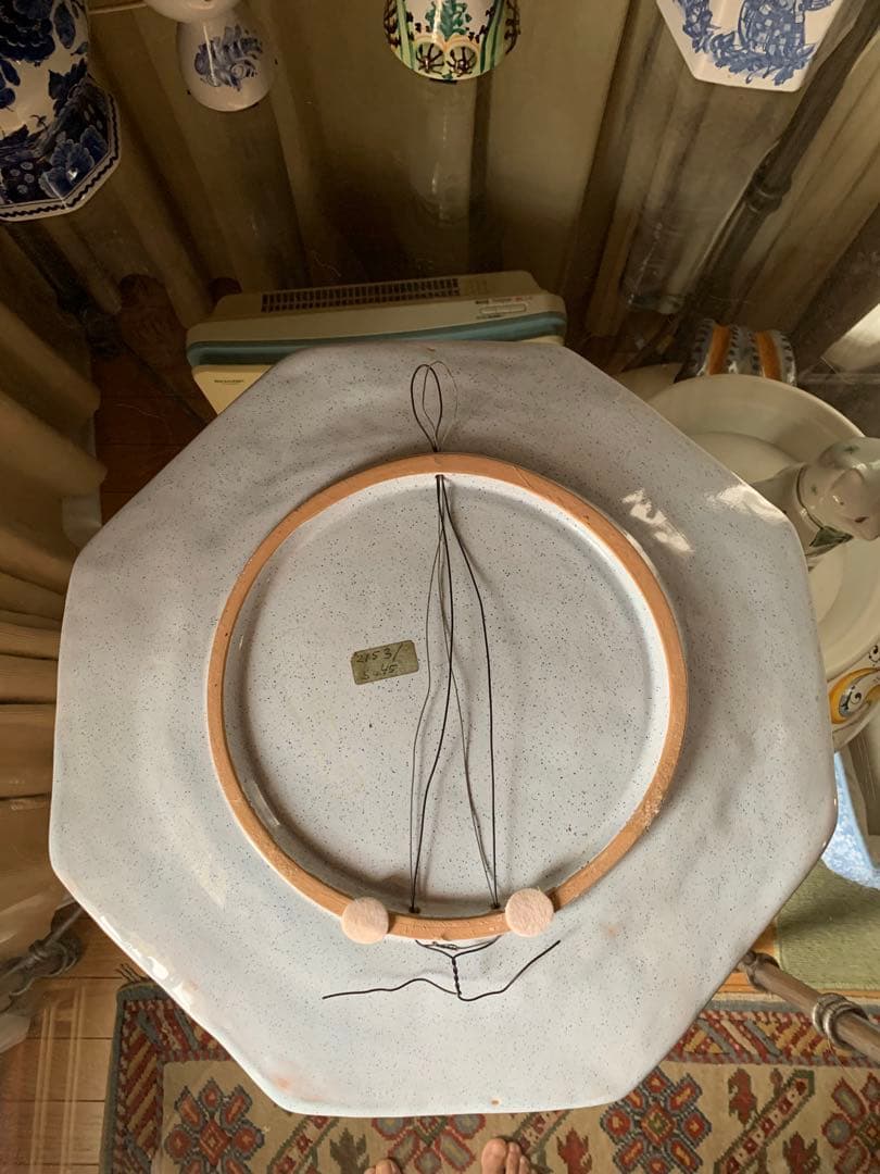 ビヨンヴィンブラッド　大型レアなビンテージ1963年手書き一点物絵皿ラスト