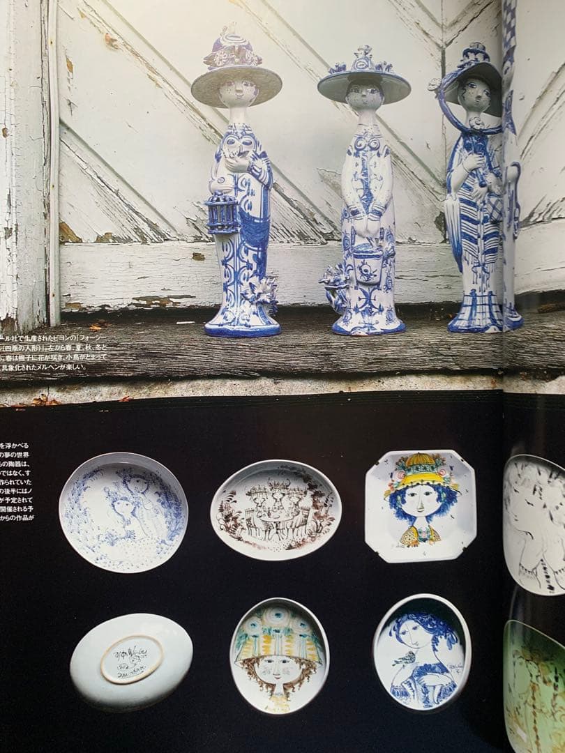 ビヨンヴィンブラッド　大型レアなビンテージ1963年手書き一点物絵皿ラスト