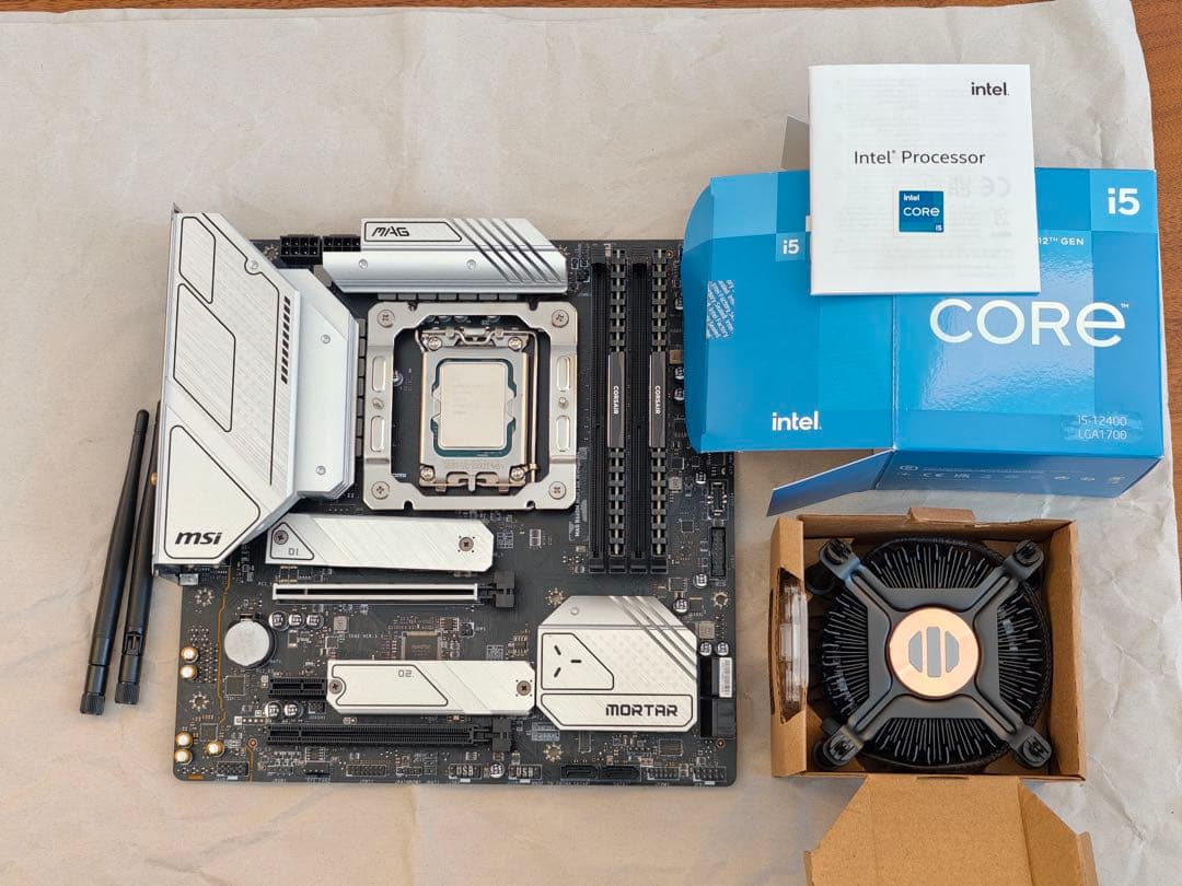 【動作美品】i5-12400+32GB DDR4-3200CL16+マザー+多数