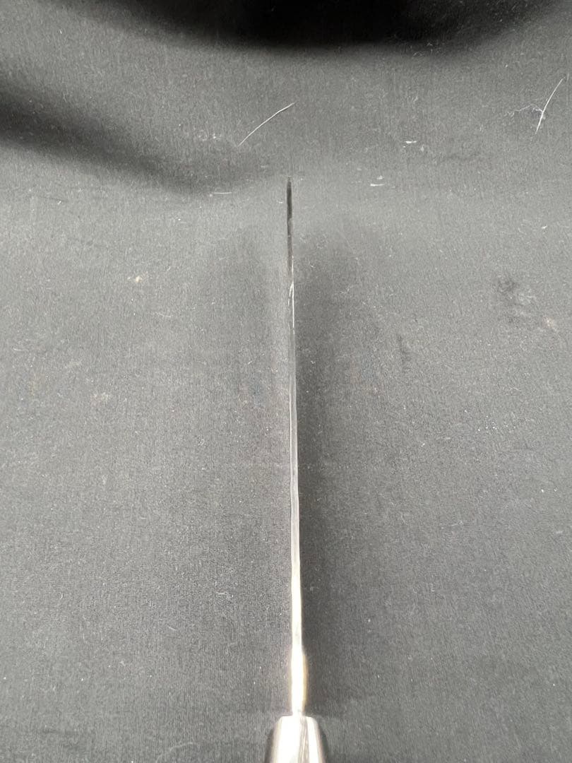 hA【used】菊孝 三徳 包丁 ダマスカス 反りなし