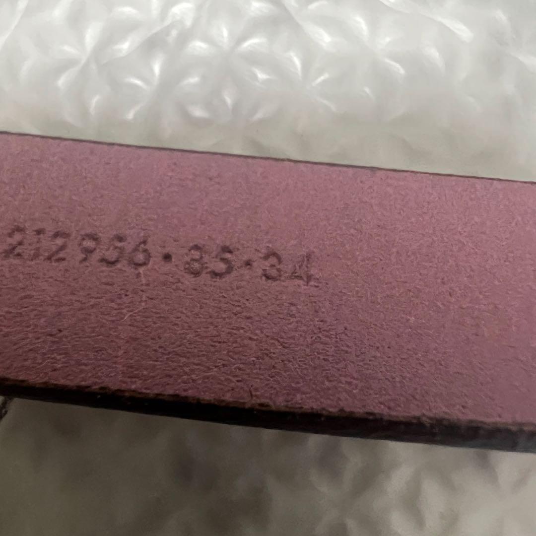 極美品✨グッチ ベルト ダブルG ハート ゴールド ピンク レザー 245883