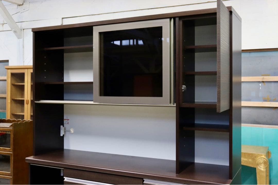 GMHH400○松田家具 プリモアレンジ ダークブラウン キッチンボード レンジ