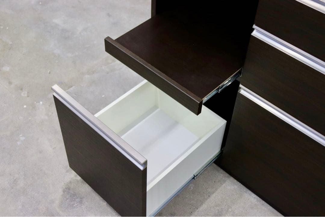 GMHH400○松田家具 プリモアレンジ ダークブラウン キッチンボード レンジ