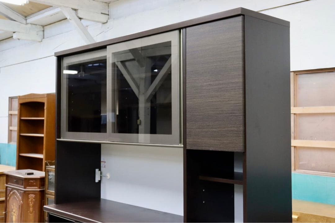 GMHH400○松田家具 プリモアレンジ ダークブラウン キッチンボード レンジ