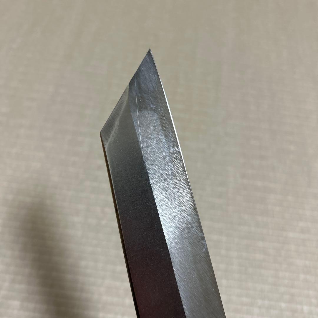 本焼　剥き包丁　白一鋼　佑成　ムキモノ　和包丁　薄刃　紫檀黒水牛八角柄