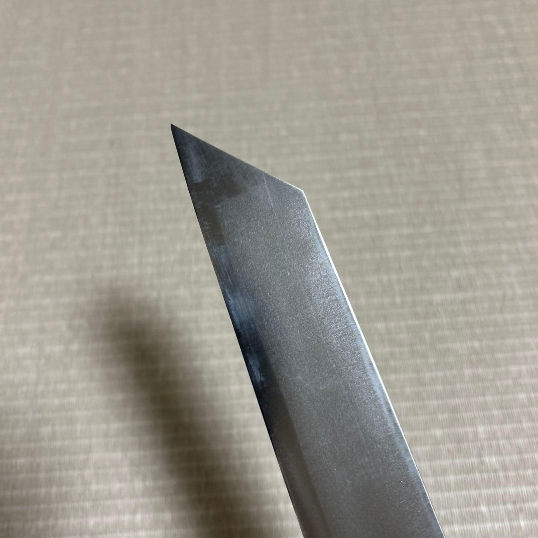 本焼　剥き包丁　白一鋼　佑成　ムキモノ　和包丁　薄刃　紫檀黒水牛八角柄