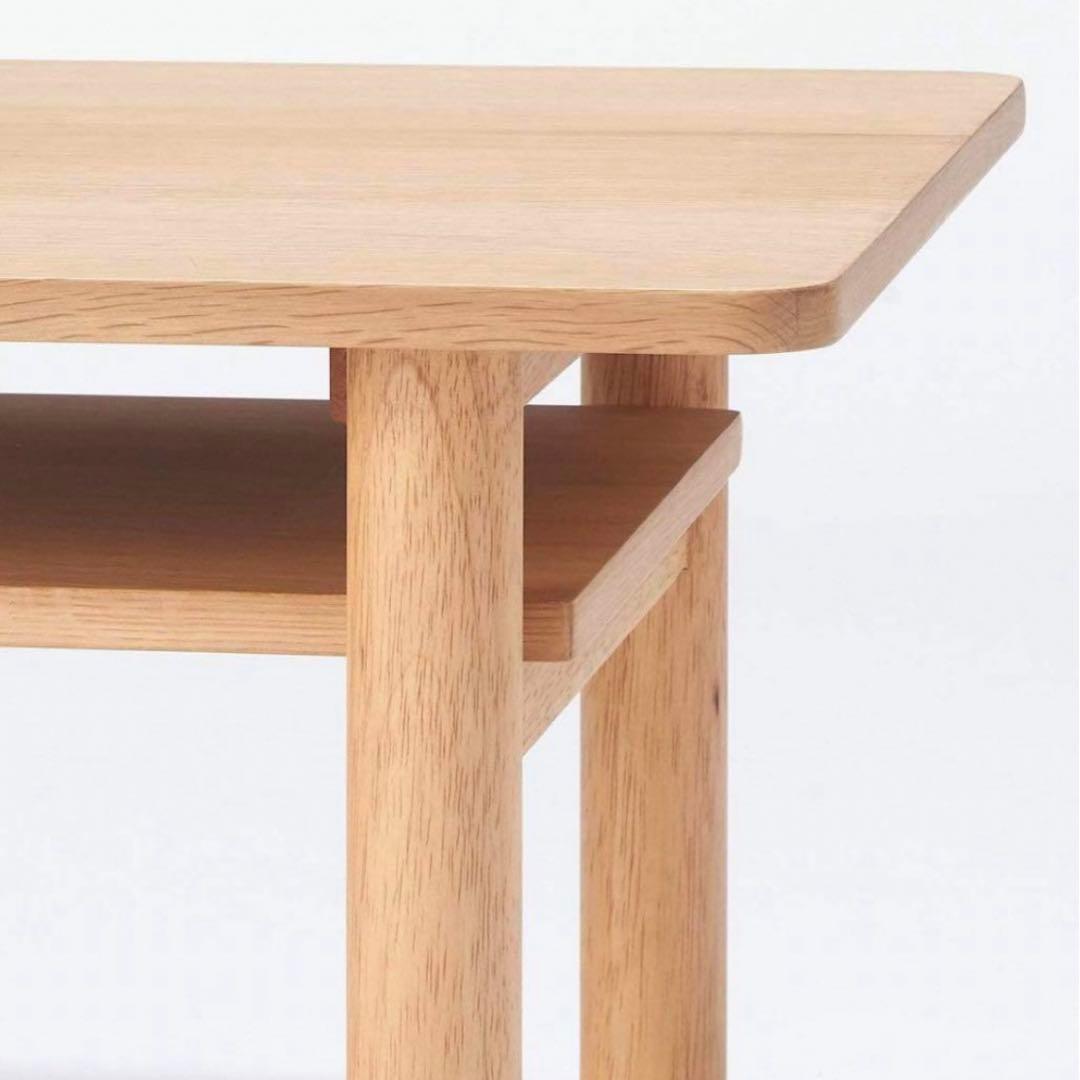 レア【廃番品】MUJI無印良品★ローテーブル センターテーブル★棚板付きオーク材