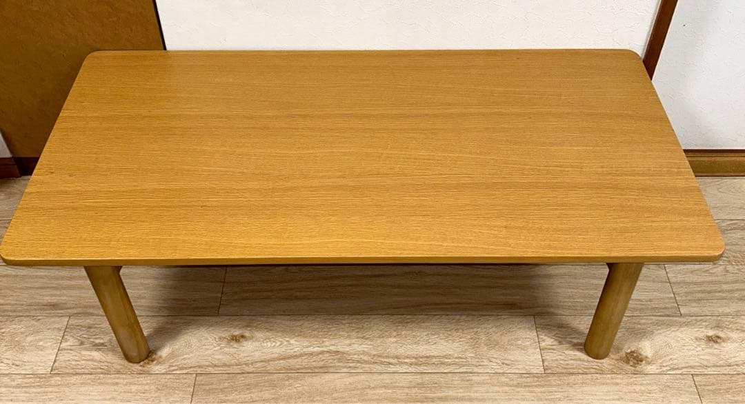 レア【廃番品】MUJI無印良品★ローテーブル センターテーブル★棚板付きオーク材