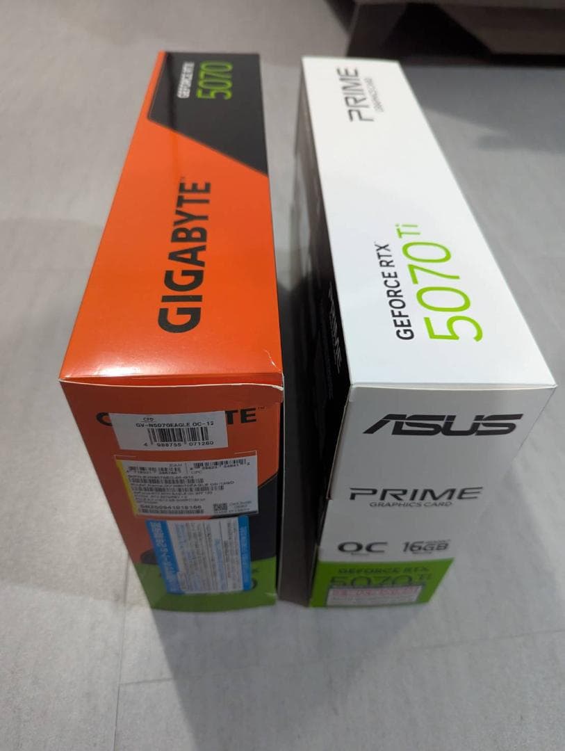 m*o様 グラフィックボード RTX 5070と RTX 5070Ti