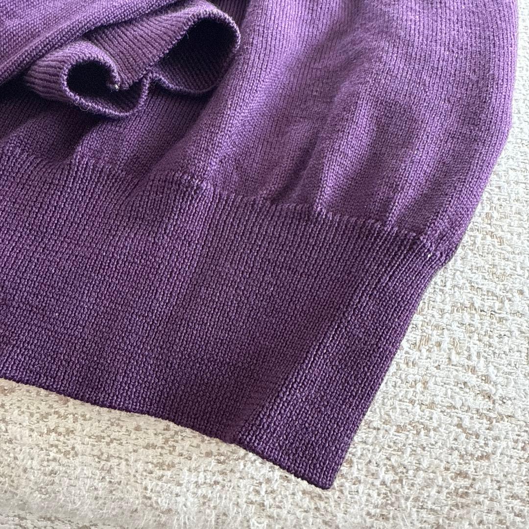 cruciani ウールニット セーター 48 パープル バーガンディ色