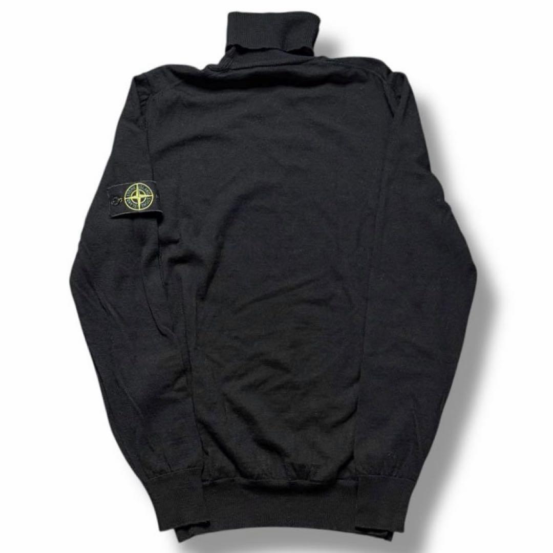 美品 STONE  タートル ロゴ ワッペン ニット ウール XL