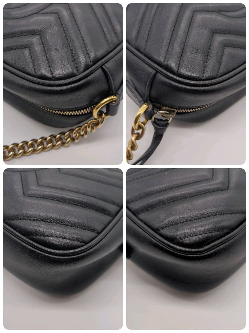【人気モデル・美品】グッチ☆チェーンショルダー マーモント キルティング レザー