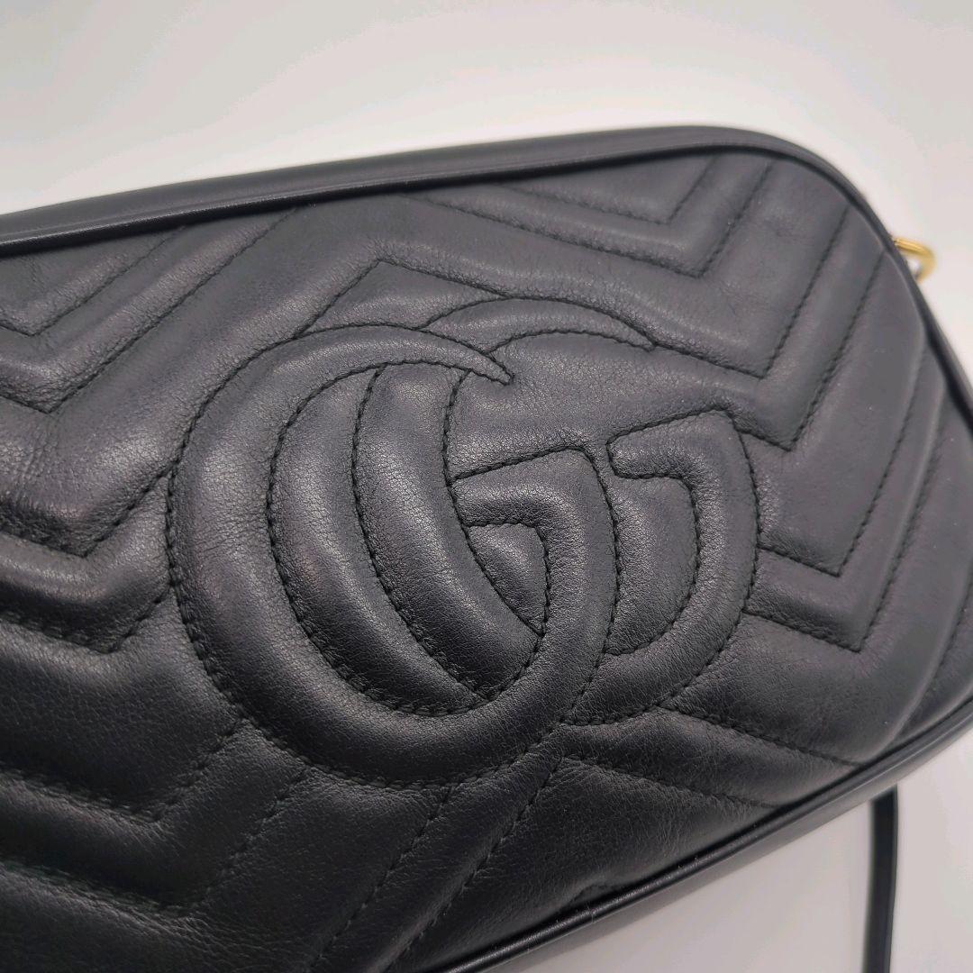 【人気モデル・美品】グッチ☆チェーンショルダー マーモント キルティング レザー