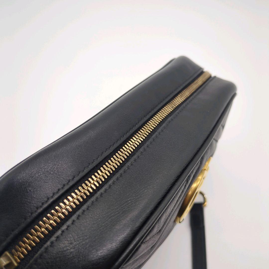 【人気モデル・美品】グッチ☆チェーンショルダー マーモント キルティング レザー