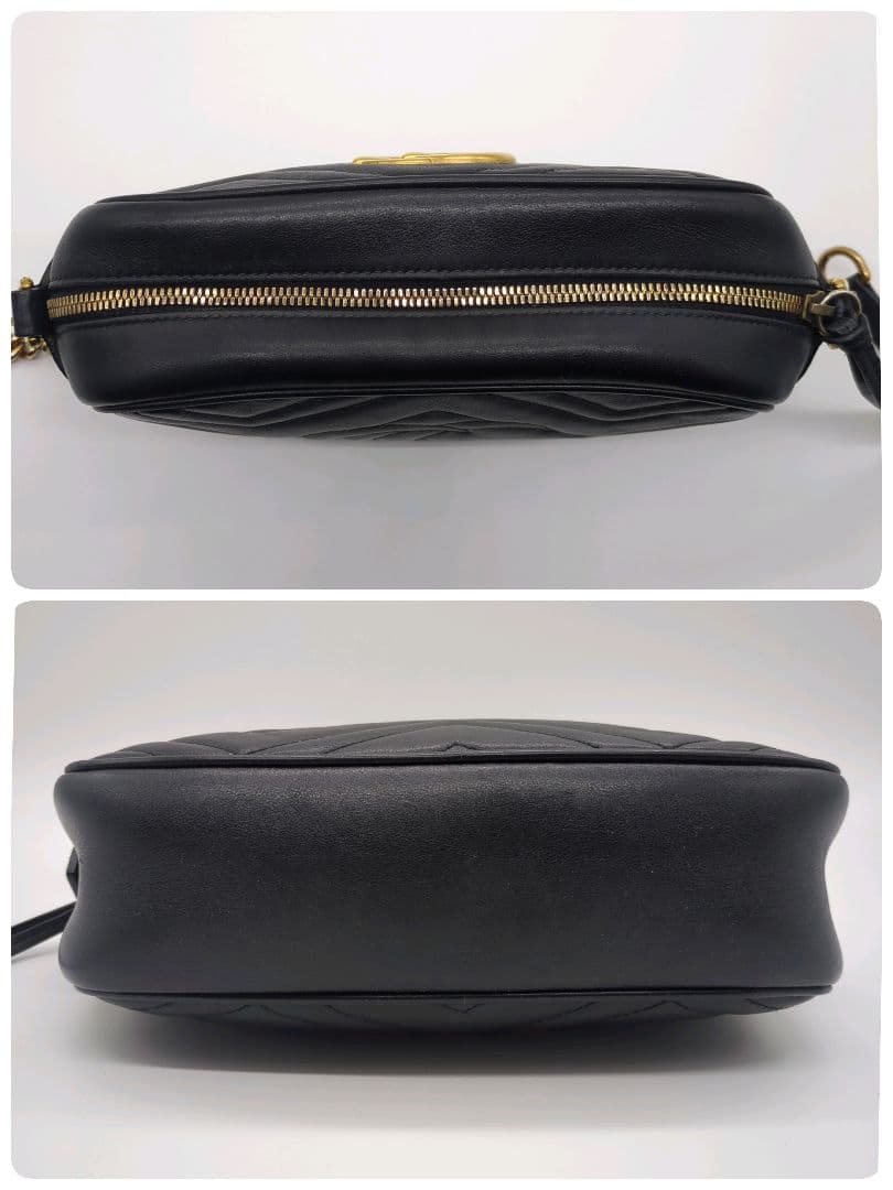 【人気モデル・美品】グッチ☆チェーンショルダー マーモント キルティング レザー