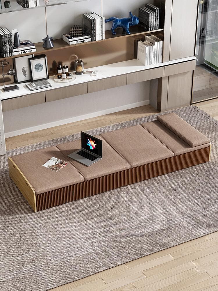 ペーパー折りたたみベッド幅80㎝高さ16㎝組立不要 マットレス付き 一人暮らし