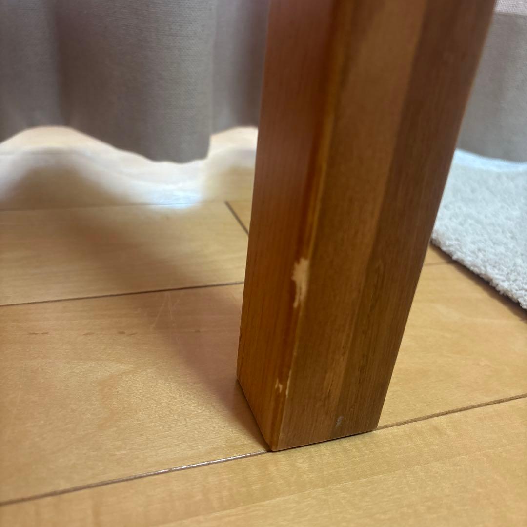 無印良品　無垢材デスク　引出し付き　オーク材　学習机