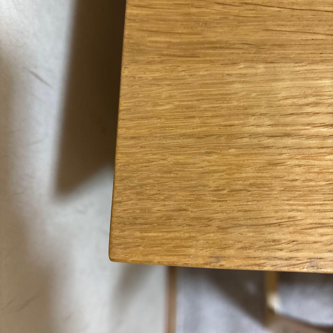 無印良品　無垢材デスク　引出し付き　オーク材　学習机