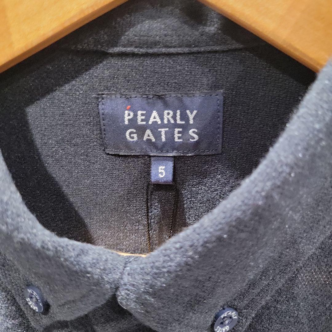 PEARLY GATES ポロシャツ サイズ5 ダークグレー