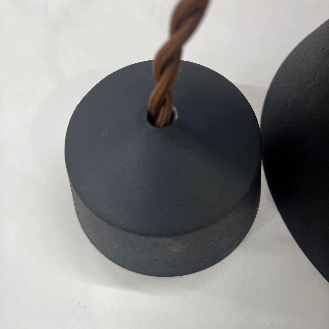 FUTAGAMI ペンダントランプ 円錐 長 黒ムラ 削り出し 真鍮 鋳肌