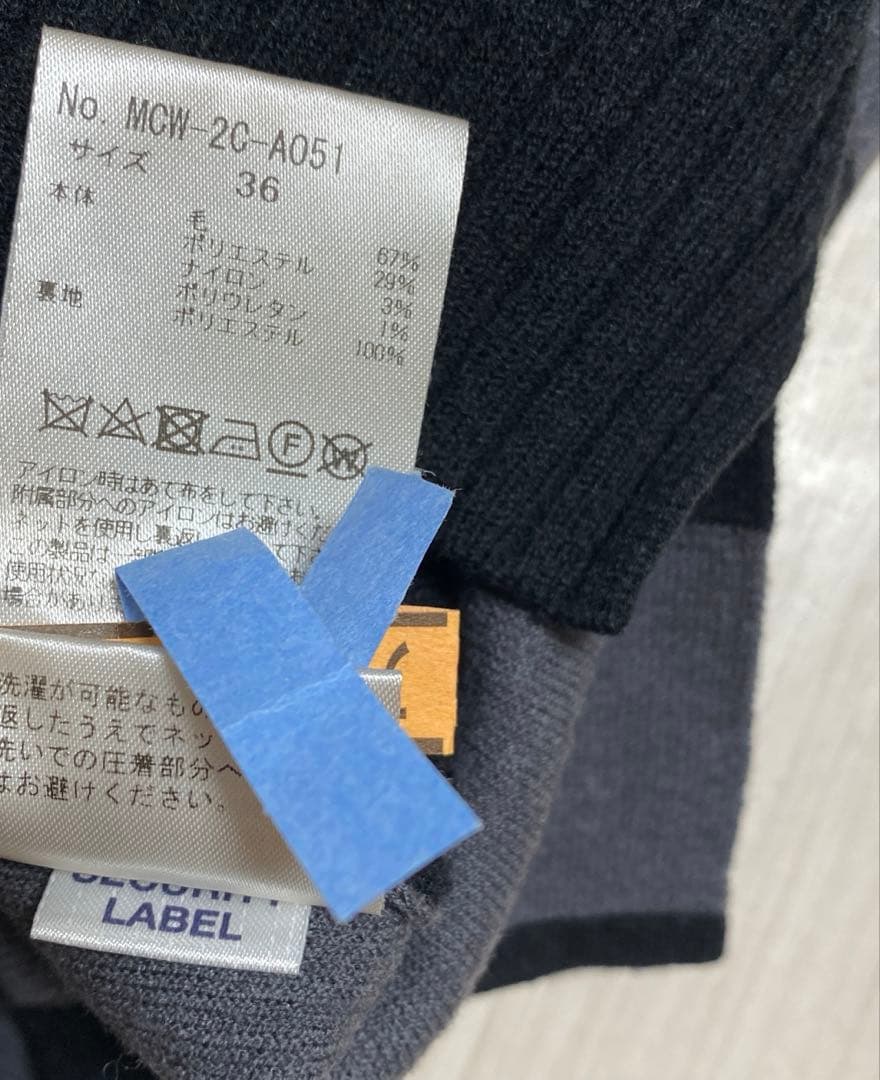 マークアンドロナ CODE ワンピース　モックネックニット　ゴルフウェア