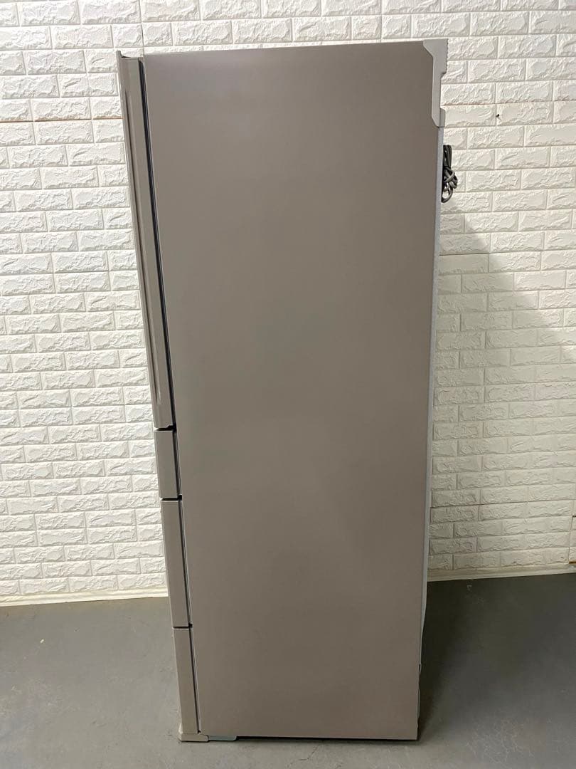 三菱チルドルーム搭載おしゃれグレージュガラスドア大型冷蔵庫　　都内発送無料