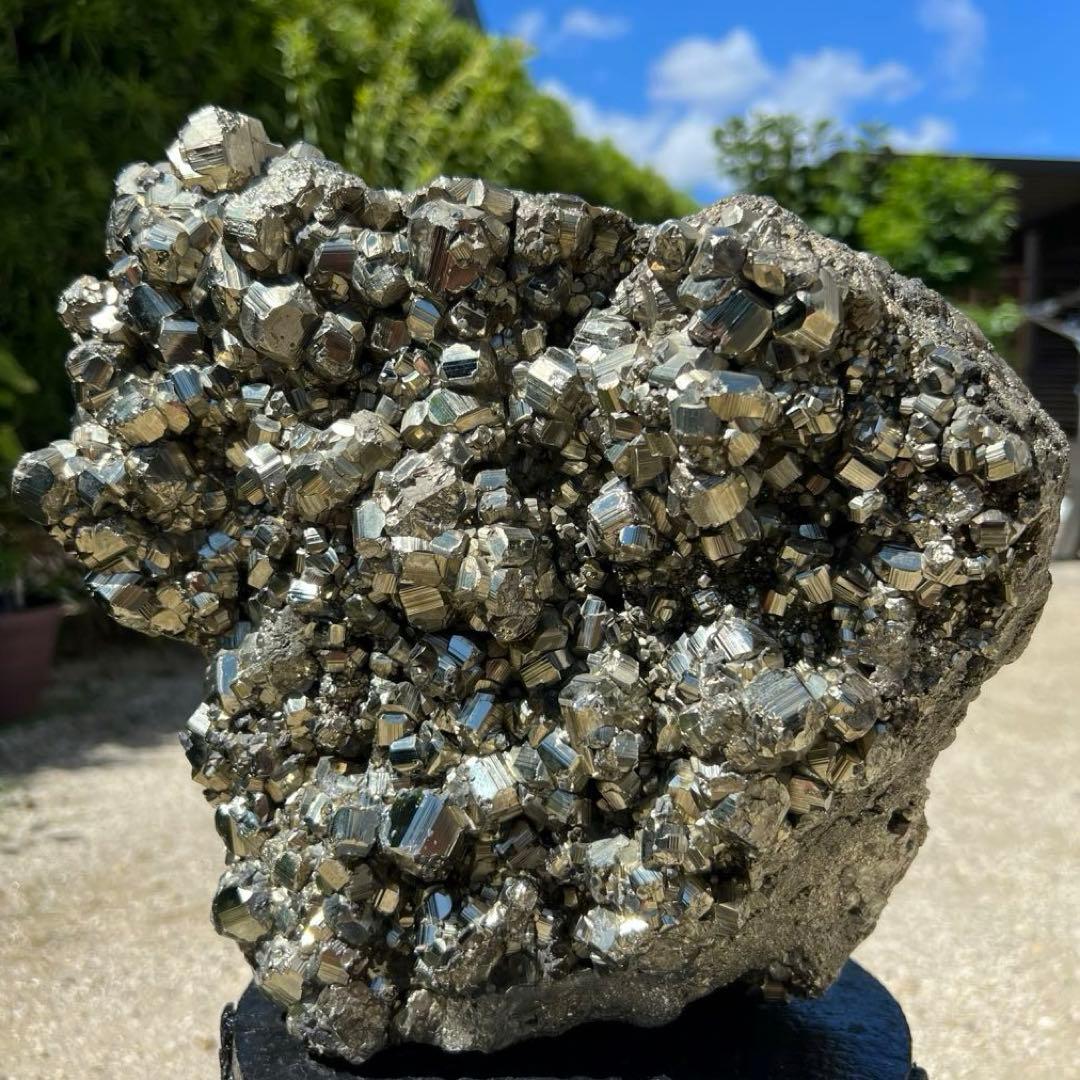 金ピカ 極大15.59kg✨ゴールドの輝き✨邪気祓い、金運招来✨パイライト 原石