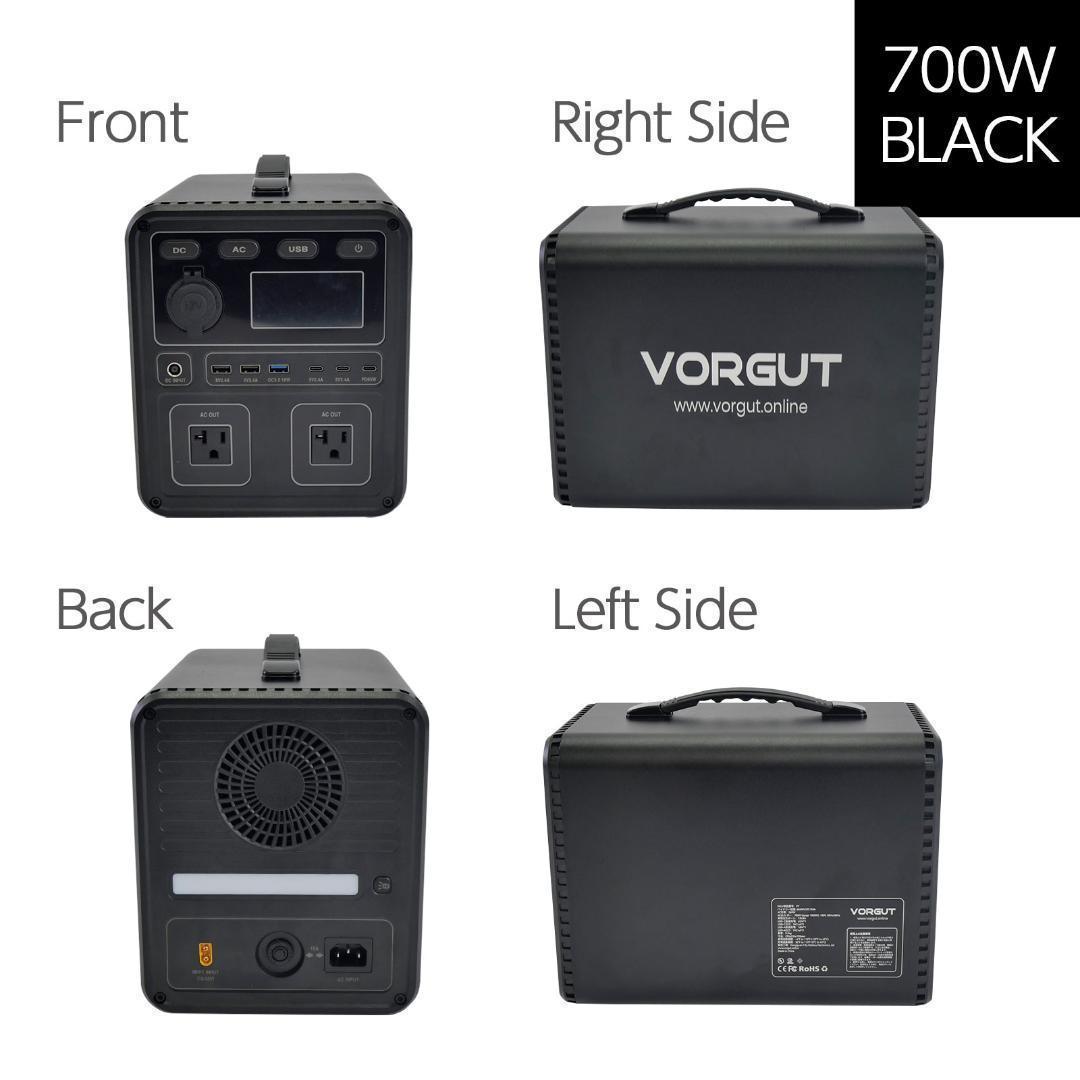 ポータブル電源　充電式　移動バッテリー 黒/オレンジ　p7　新品