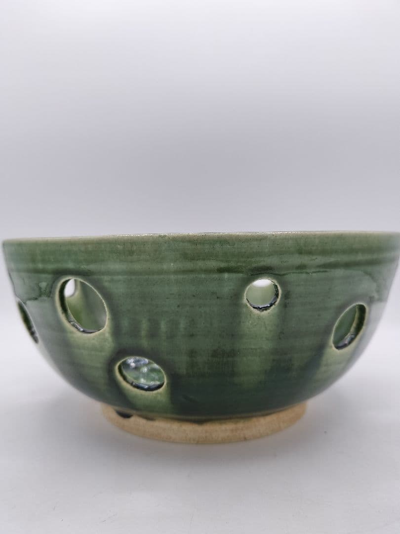 c848 菓子器 織部 加藤光右衛門 木箱 茶道具 古物