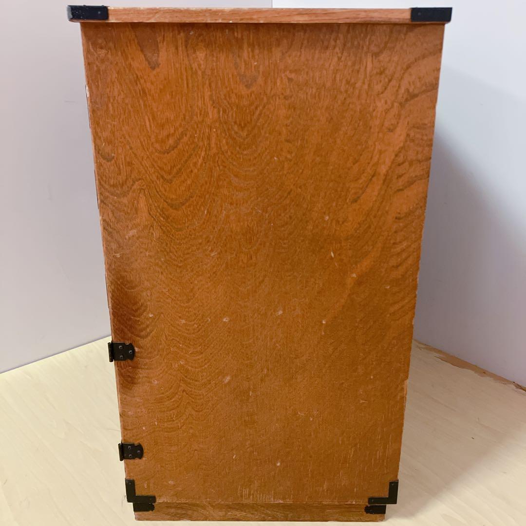 からくり箪笥　耐火金庫付き　アンティーク　昭和レトロ　小物入れ　鍵　ナンバー付き