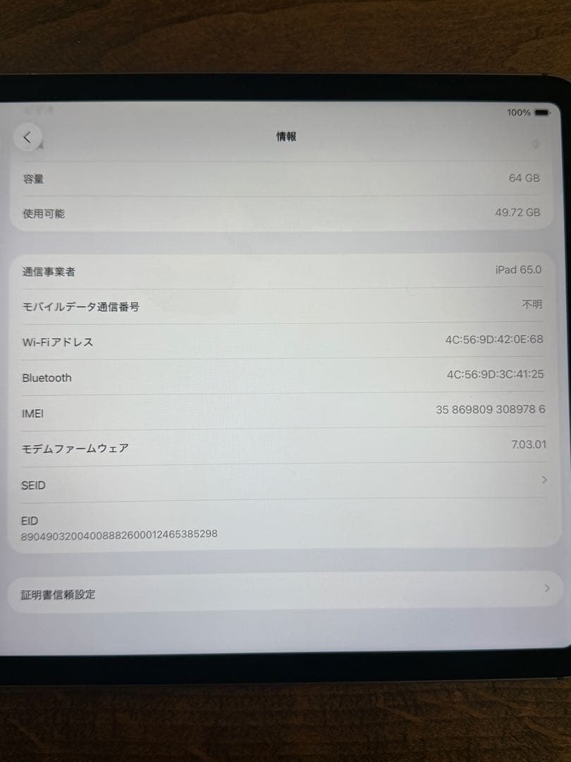 iPad pro 11インチ 64GB 2018年 Apple Pencil付き
