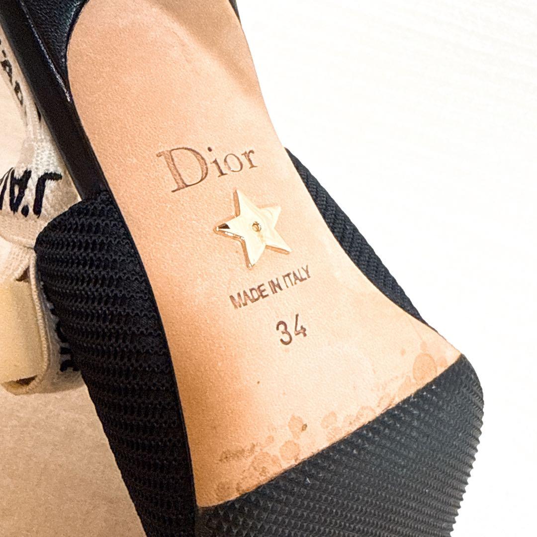 美品✨ ディオール スリングバックパンプス ミュール 34 ブラック