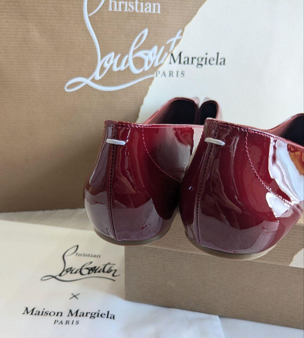 新品♪25cmルブタン×マルジェラ*フラットシューズ奇跡のコラボ赤♪