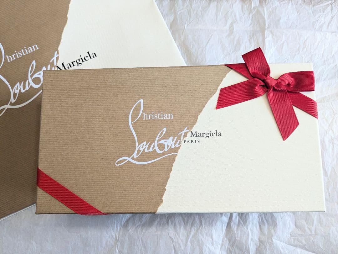 新品♪25cmルブタン×マルジェラ*フラットシューズ奇跡のコラボ赤♪