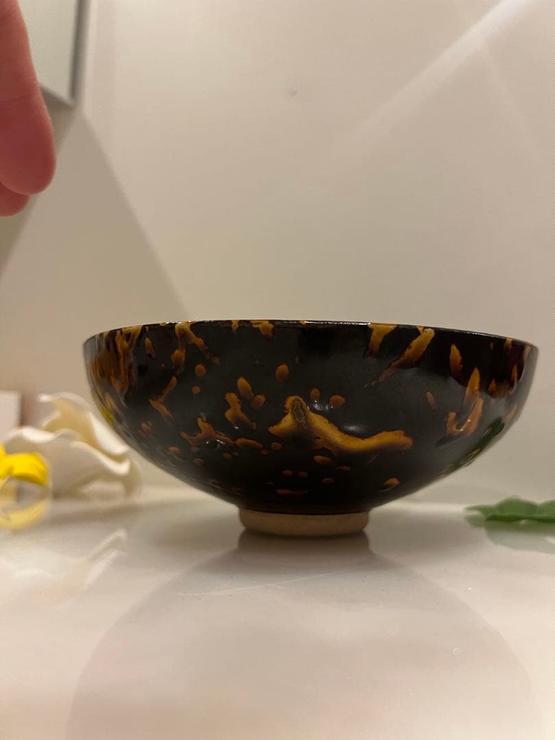 中国宋元明朝 の何窯の碗　中国骨董　古美術　唐物　中国美術品　青磁 ★ 江戸骨董