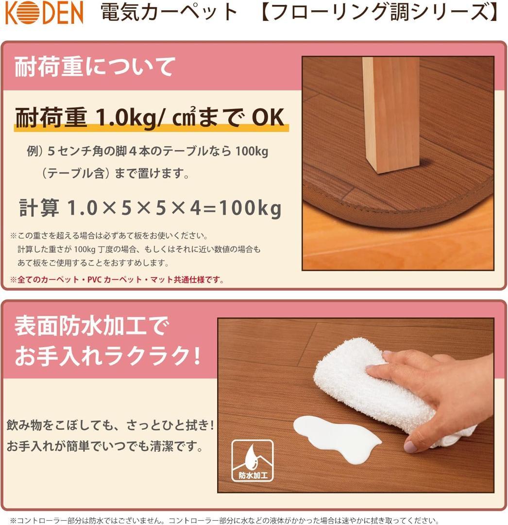 【新品・未開封・保証付】広電 電気カーペット1.5畳 ブラウン（フローリング調）