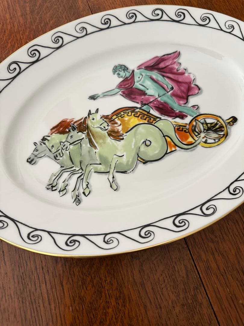 リチャードジノリ オーバルプラター34㎝ 馬車