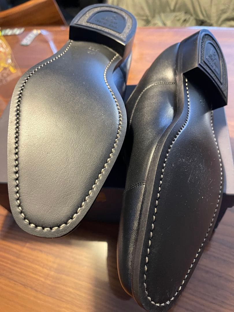 革靴　黒色　SCOTCH GRAIN 25cm ストレートチップ