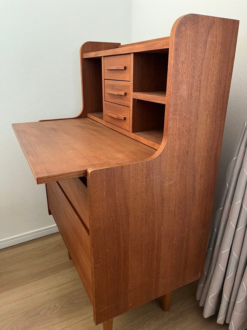 ライティングデスク　ライティングビューロー　北欧　学習机　中古　美品