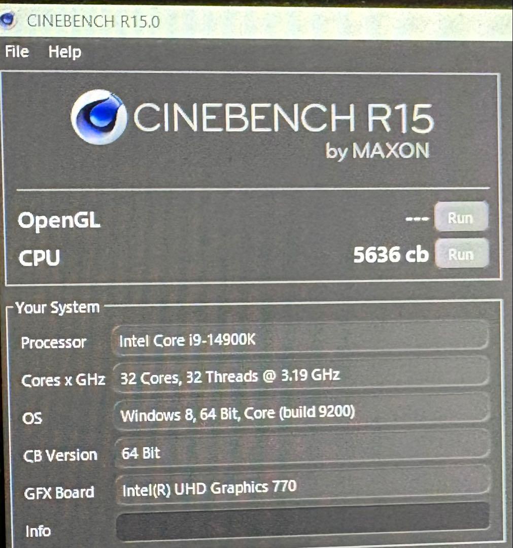 Intel Core i9-14900K CPU 動作品