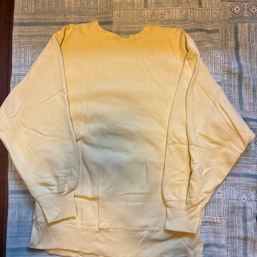 80s 後期　リバースウィーブ レモンイエロー