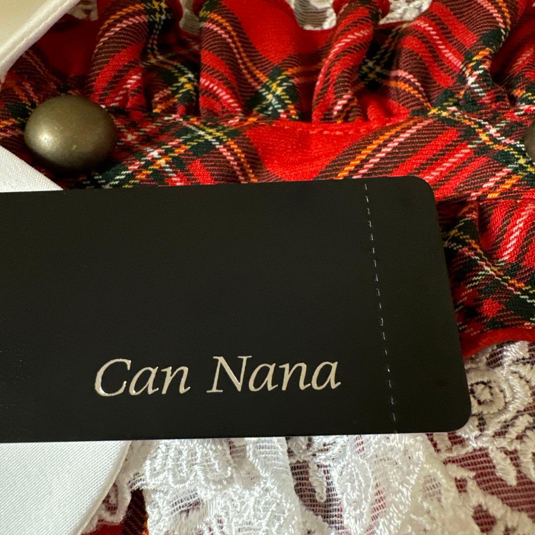 Bon Nene レッドチェック犬服