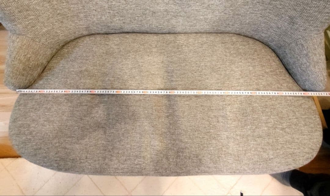 UNICO 2人掛けソファ　グレー　 ファブリック